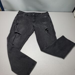 Jag jeans low rise skinny ankle ripped distressed denim jeans women's size 14